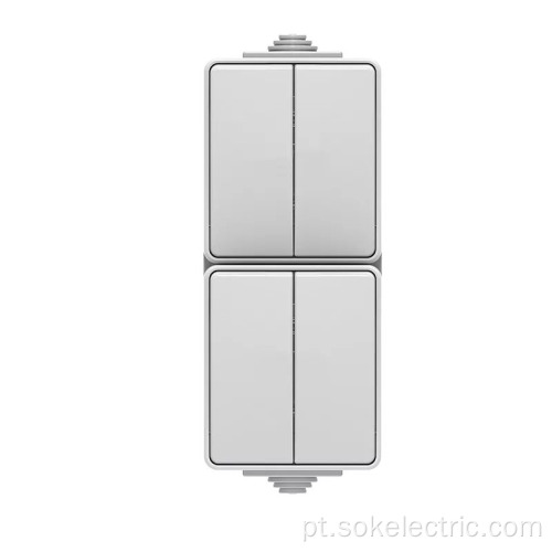 Terminal sem parafusos IP65 à prova d&#39;água tipo vertical 2GangSwitch